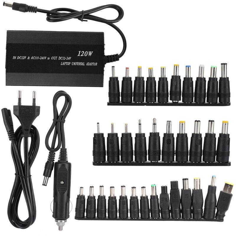 90-w-universal-laptop-netzteil – 34 Dc-stecker, 110–240 V, Eu-stecker, Für Zuhause Und Auto