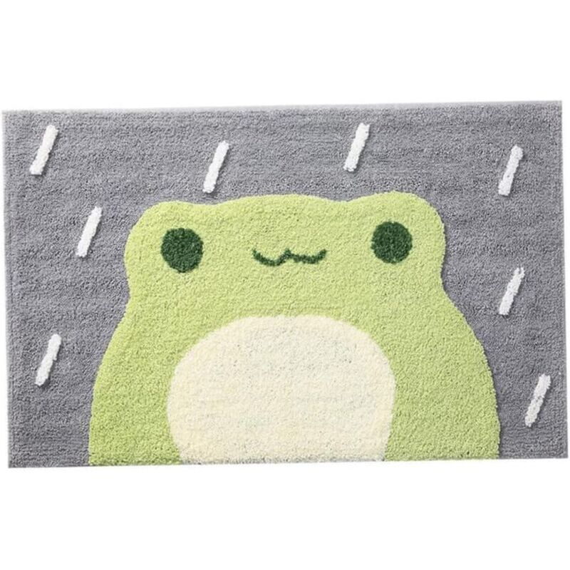 Rutschfeste Badematte 40 X 60 Cm – Niedliches Froschmotiv, Schnell Absorbierend, Weiche Mikrofaser Fürs Badezimmer