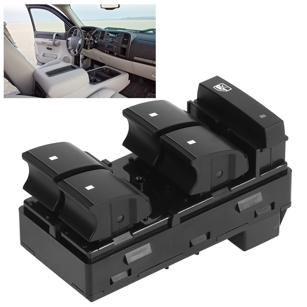 Fensterheberschalter Für Chevrolet Silverado – Kompatibel Mit Oe 20945129, Schwarzes Abs, Direkte Montage