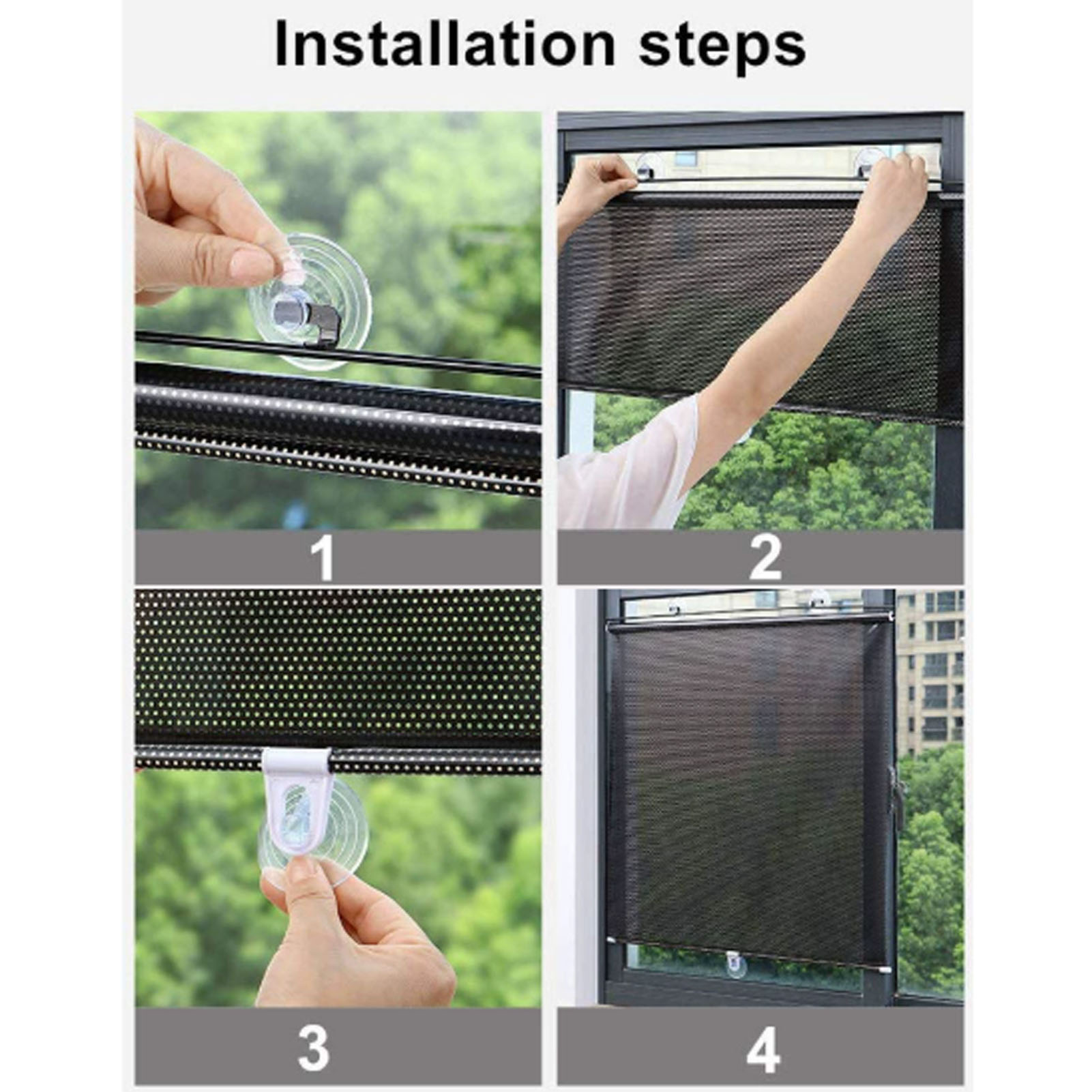 Einziehbarer Auto-sonnenschutz Für Die Windschutzscheibe Mit 3 Saugnäpfen, 68 X 125 Cm – Intensive Lichtblockierung