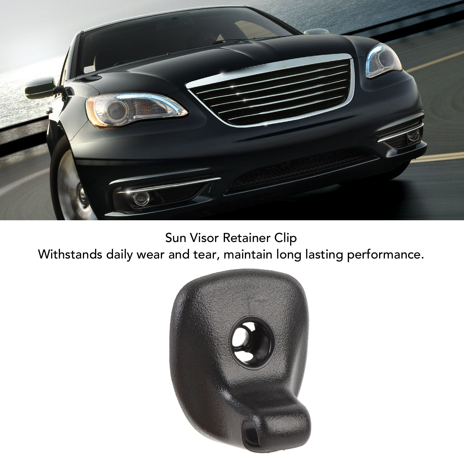 Aufsteckbarer Sonnenschutzhalter – Kunststoff Für Fahrzeuge – Kompatibel Mit Dodge Avenger 2011–2014 – Schwarz – Einfache Montage