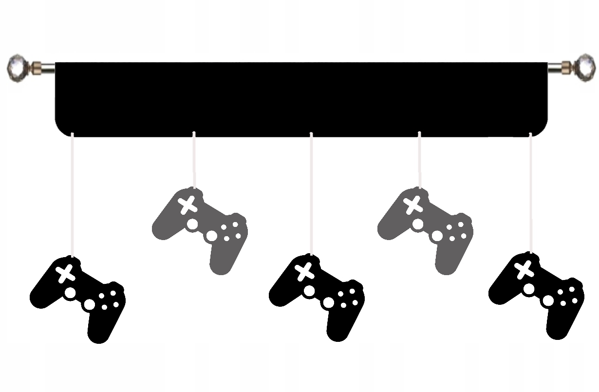 Mausschutzpaneel, Für Junge Gamer, Gra Game Gamer, 90 Cm, Schwarz-weiß