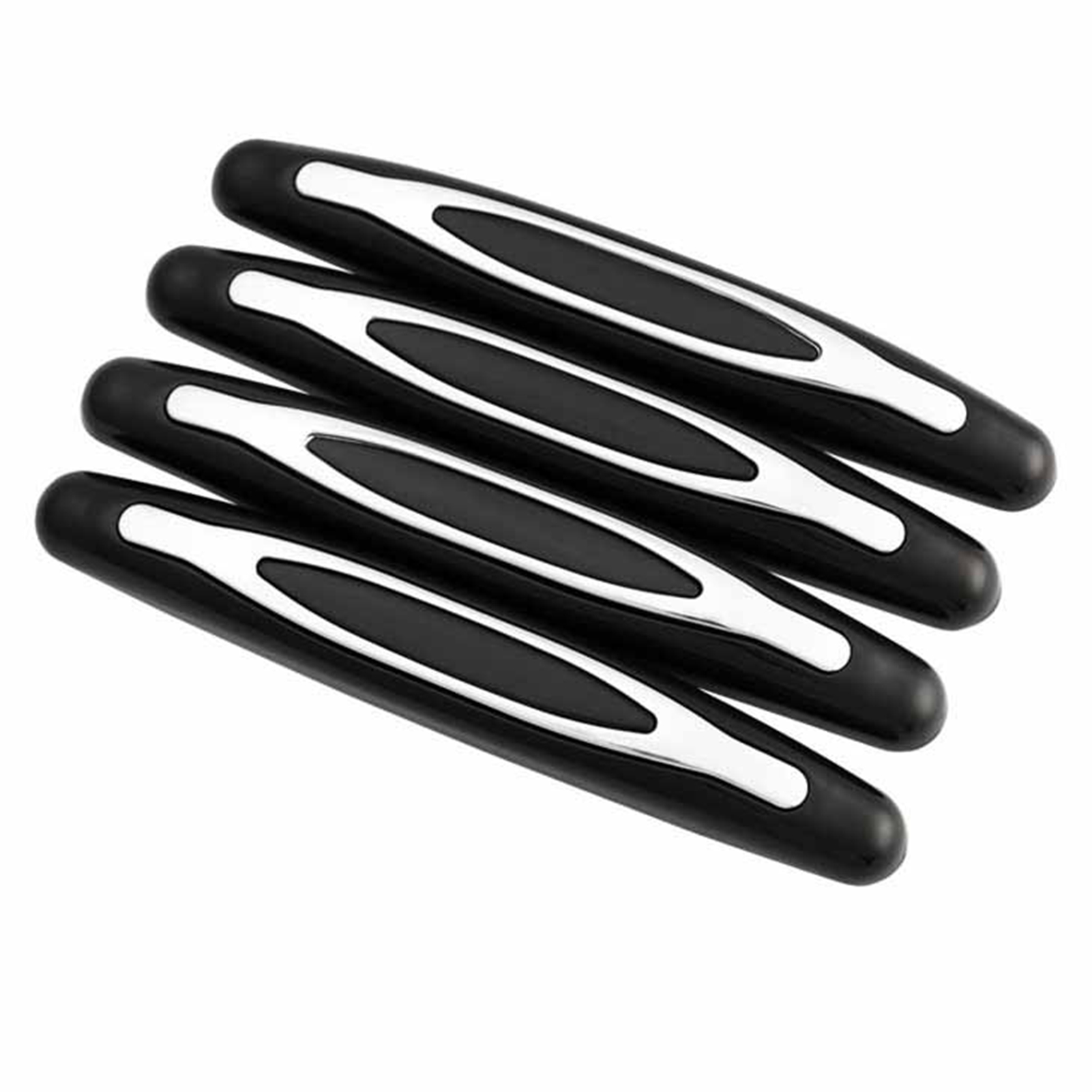 Stoßdämpfender Pvc-schutzstreifen 110 X 15 Mm, 4 Stück, Schwarz, Für Auto-, Suv- Und Lkw-türen, Sicherheitsabdeckungen, Kratzschutz, Stoßdämpfung, Einfache Klebemontage