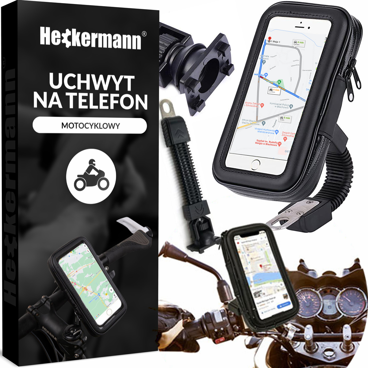 Heckermann Mt1 Kleine Motorrad-handytasche Für Handys Bis Zu 5,5 Zoll