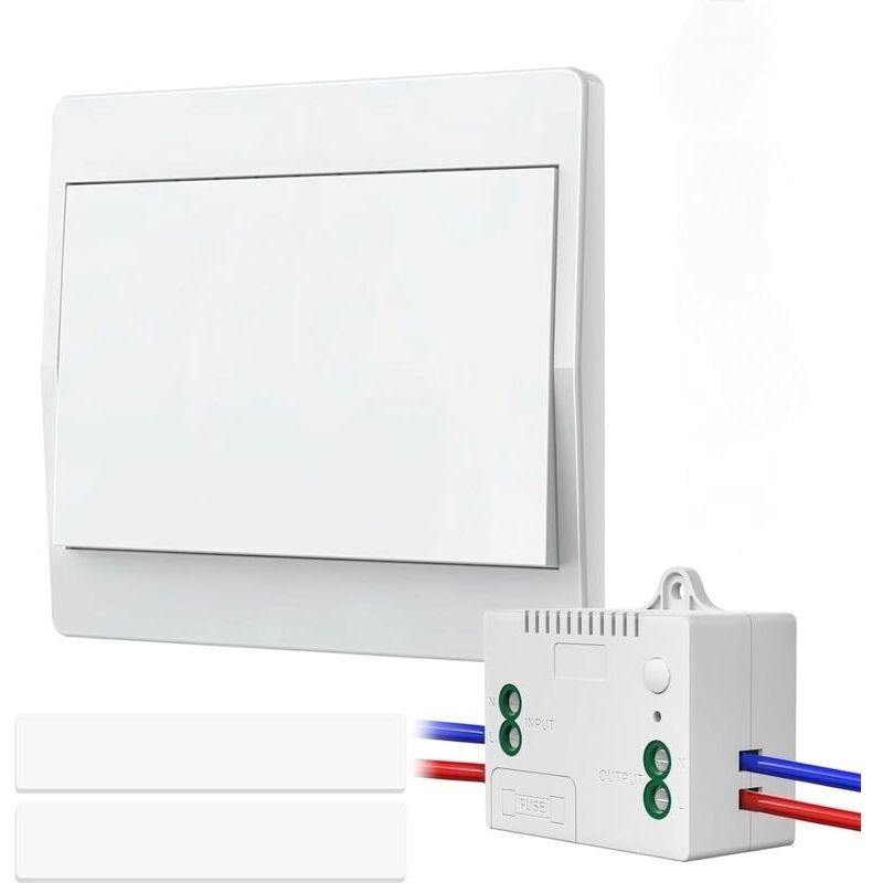250-v-funkschalter-set – Wasserdichte Wandfernbedienung, Einfache Installation, Keine Verkabelung Erforderlich, 2er-pack