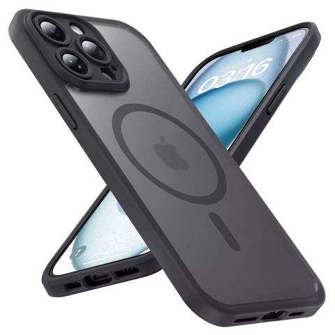 Schutzhülle Für Apple Iphone 13 Pro Max: Alogy Magsafe Hybrid Matte Case Mit Linsenschutz, Schwarz