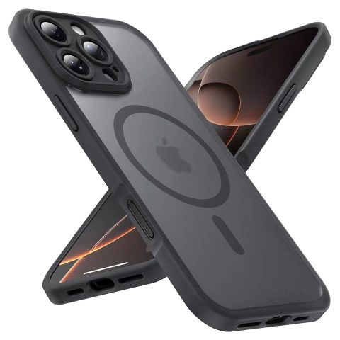 Schutzhülle Für Apple Iphone 16 Pro: Alogy Magsafe Hybrid Matte Case Mit Linsenschutz, Schwarz
