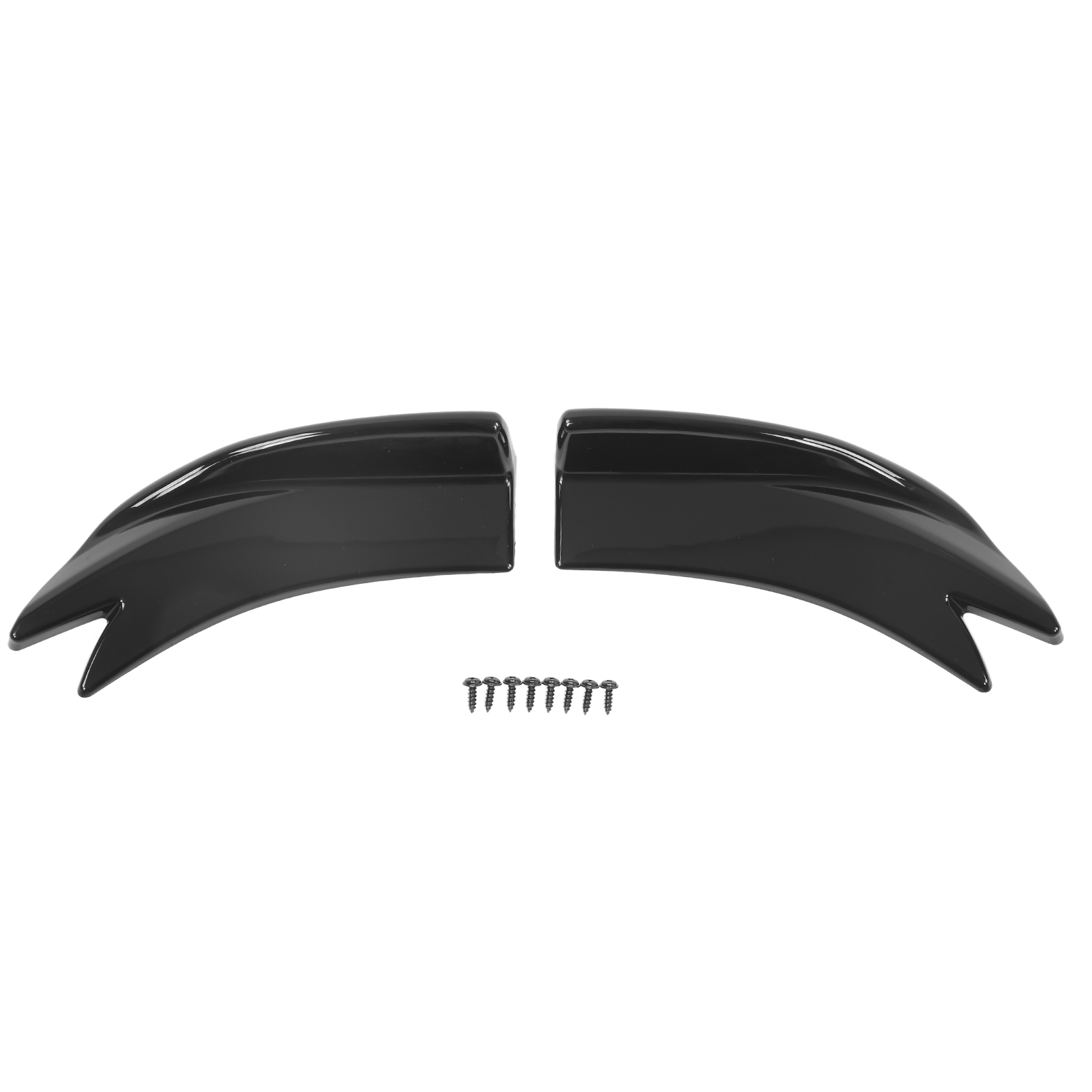 Schwarzer Pp-heckflügeldiffusor/splitter - Universeller Heckstoßstangenlippendiffusor-splitter-spoiler-kratzschutz - 27 Cm - 2 Stück