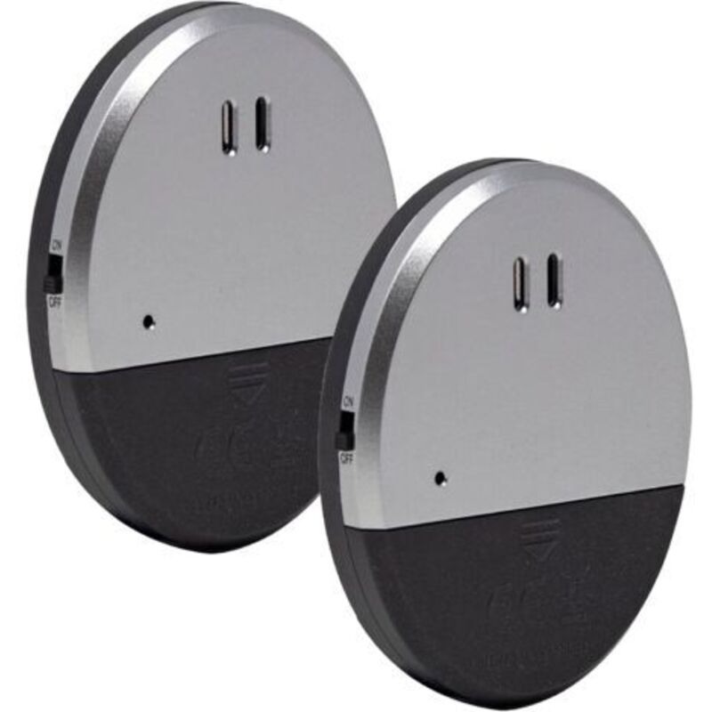 Drahtloser Tür-/fensteralarm (130 Db) – Vibrationsmelder, Heimüberwachungssystem, 2 Stück, Schwarz/silber