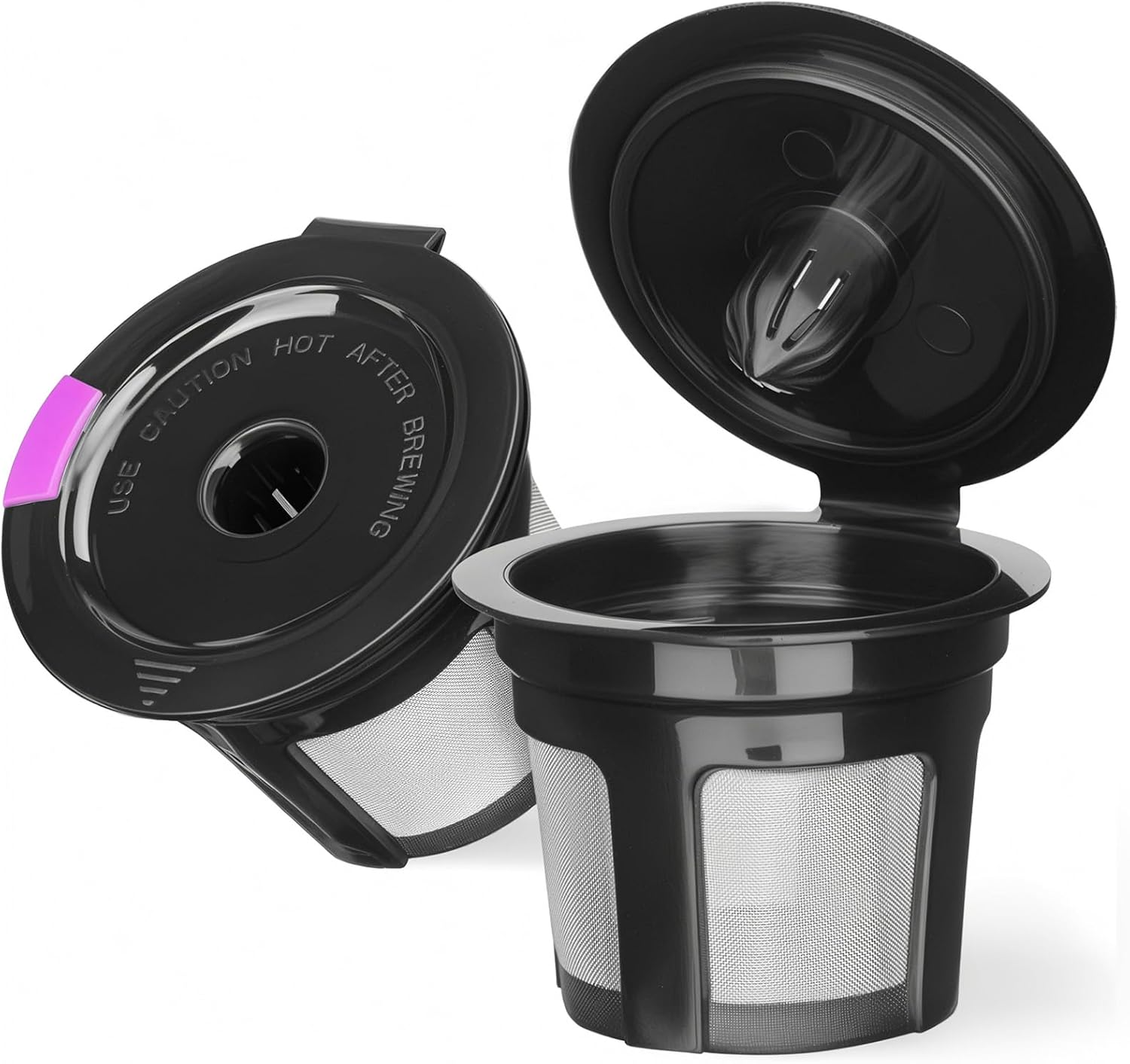 Wiederverwendbare K-cup-kapseln Für Keurig K Mini, K Elite, K Classic, K Compact, K Latte, K Select Und Alle 2.0- Und 1.0-kaffeemaschinen, 2er-pack K-cup-kaffeefilter – Schwarz