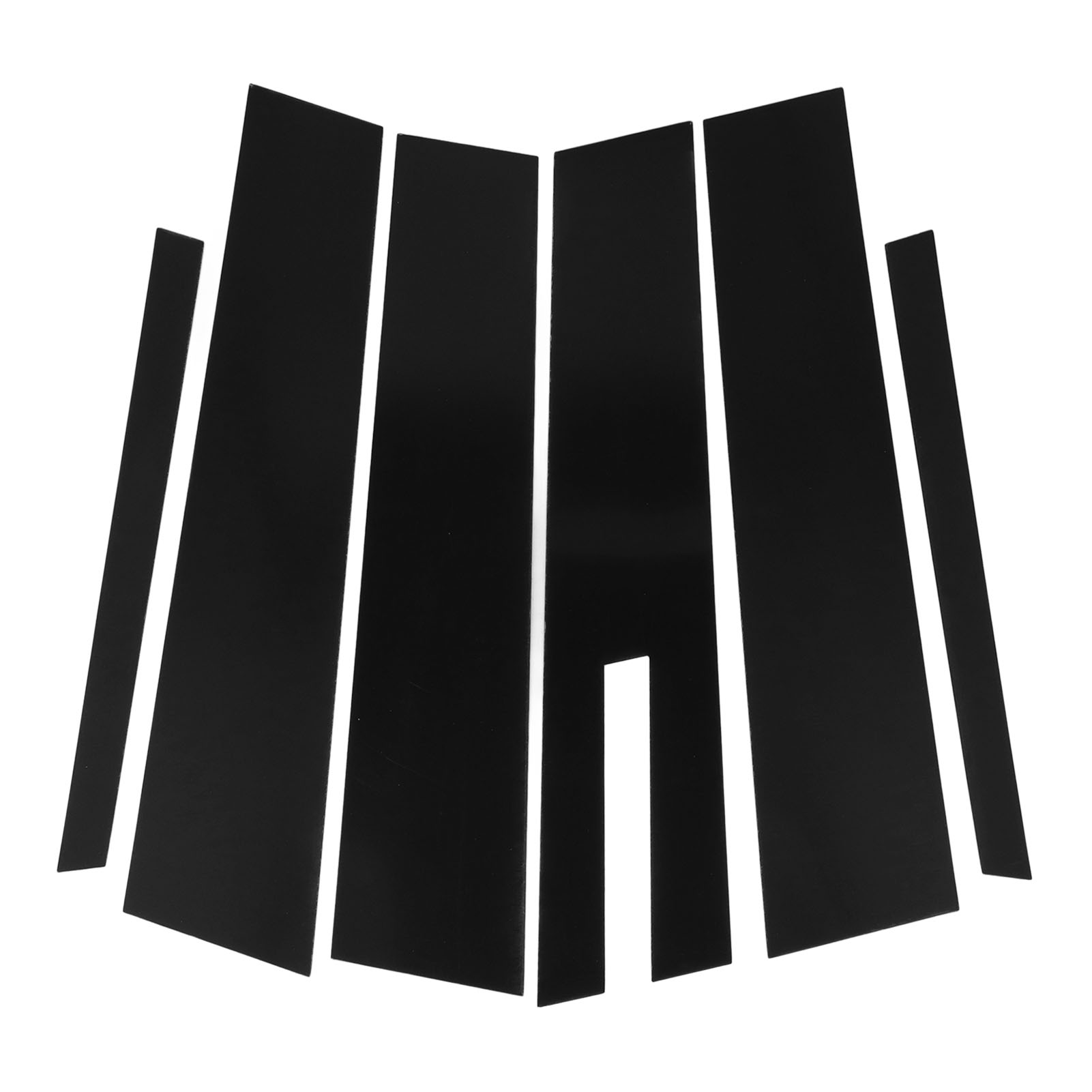 Tür-/fensterseitenverkleidungen/säulenaufkleber, Glänzend Schwarz, Für Ford Taurus 2010-2019 (6 Stück)