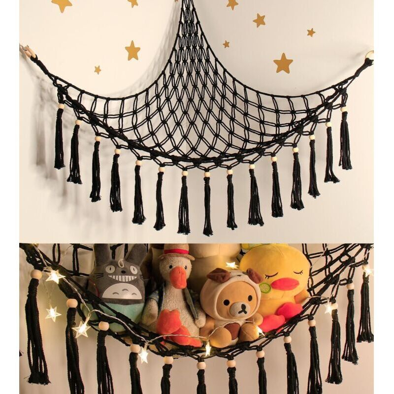 Hängendes Aufbewahrungsnetz Für Kuscheltiere – Weiches Polyester-netzgewebe, 60 X 40 Cm, Kapazität Für 10+ Spielzeuge, Neutrale Farbe