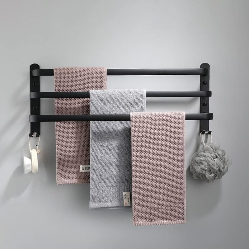 Jalleria Wandhandtuchhalter Aus Aluminium – Regal Mit Haken Fürs Badezimmer, Modernes Und Langlebiges Design