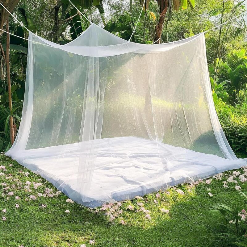 Moskitonetz Fürs Bett 220 X 200 X 200 Cm – Ultrafeines Und Leichtes Netzgewebe, Ideal Für Reisen Und Den Innenbereich