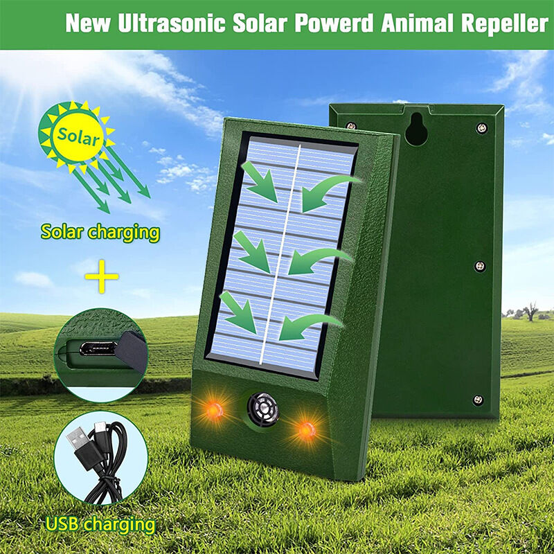 Ultraschall-abwehrgerät Für Den Außenbereich Zur Abwehr Von Vögeln, Hunden Und Katzen – Mit Rot/weißem Led-blitzlicht, Ip65 Wasserdicht, Für Den Einsatz In Gärten/terrassen/lagerhallen