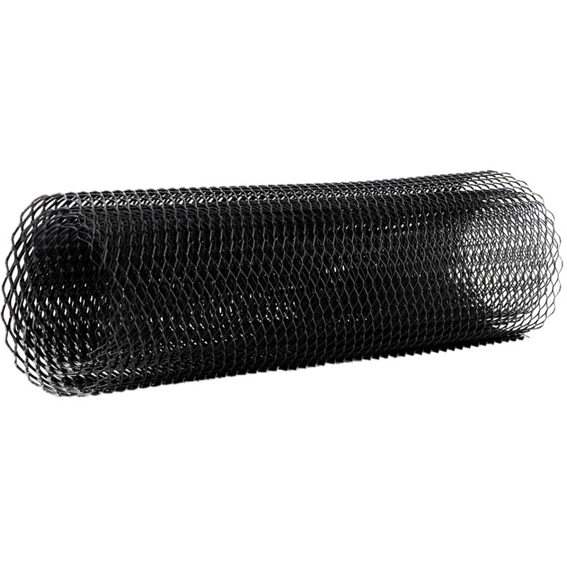 [kühlergrill] Sechseckiger Aluminium-schutzgrill 6x12mm Schwarz - 100x33cm Mit Universal-montagesatz Für Stoßstange Und Karosserie