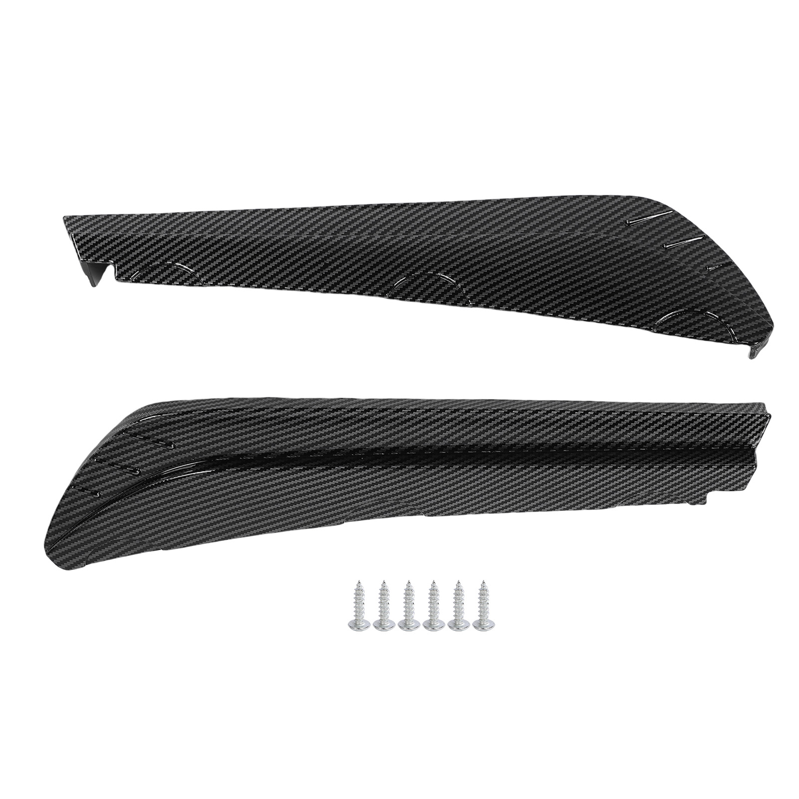 2-teiliger Diffusor-spoiler + Universal + Abs + 40 Cm + Carbonfaser-optik - Entenschnabel-splitter-schutzpaar - Für Heckstoßstange & Kollisionsschutz - Hand