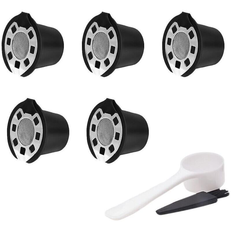Wiederverwendbare Edelstahl-kaffeefilter – 5er-packung Für Nachfüllbare Kapseln, Kompatibel Mit Nespresso-maschinen