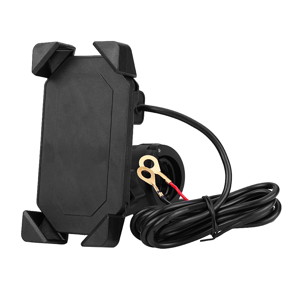Universelle Motorradlenkerhalterung Tragbares Usb-handyladegerät Schwarz, 100 % Neu, Hohe Qualität, Kompatibel Mit Smartphones Von 4,7 Bis 6 Zoll
