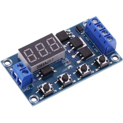 Electronic Accessories Dc 12 V 24 V Dual-mos-röhre Led Digitales Zeitverzögerungsrelais Triggerzyklus-timer-verzögerungsschalter Platine Zeitsteuermodul