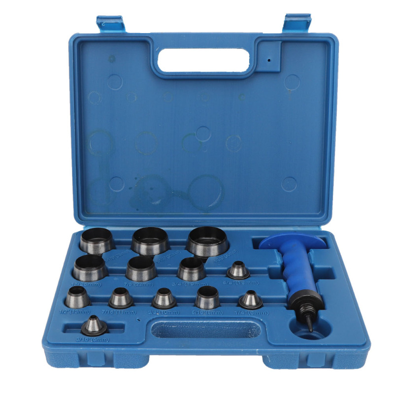 Set Mit 14 Hohlen Leder- Und Gürtelschneidern, 5–35 Mm, In Kunststoffbox