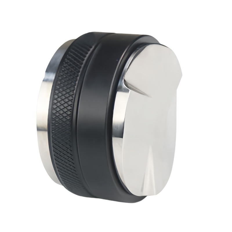 2-in-1 51-mm-kaffeespender Und -tamper Aus Edelstahl, Doppelköpfig, Höhenverstellbar, Mit Rutschfestem Diamantmuster.