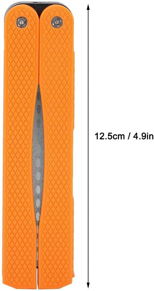 Messerschärfer, Tragbarer Diamant-messerschärfer, Klappmesserschärfen Doppelseitiges Messerschärfen Für Den Außenbereich(orange)