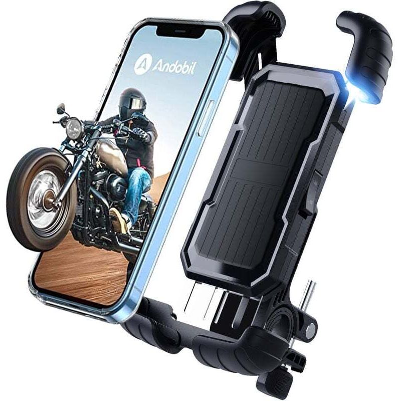 Universelle, Um 360° Drehbare Aluminium-halterung Für Fahrräder Und Motorräder Zur Verwendung Mit Smartphones Bis Zu 7,5 Cm – Ulisem