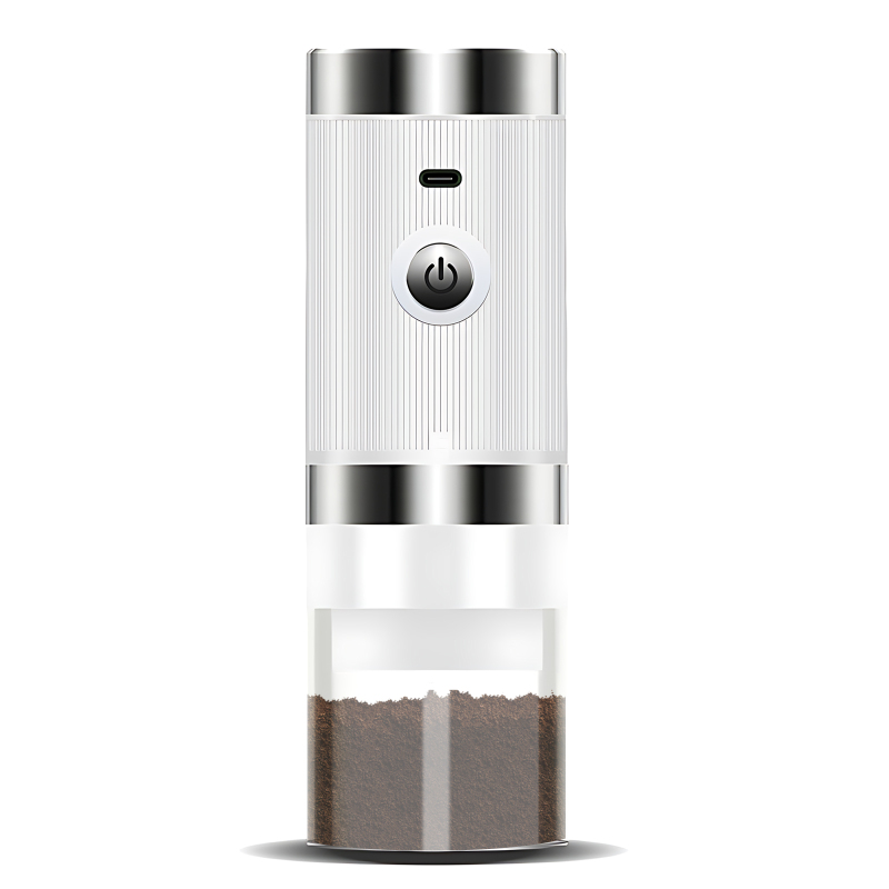 Tragbare, Kabellose Elektrische Kaffeemühle Mit Transparentem Behälter Und Automatischer Abschaltung, 5 Mahlgradeinstellungen Und Usb-c-ladeanschluss. Ideal Für Zuhause, Büro, Camping Und Reisen.