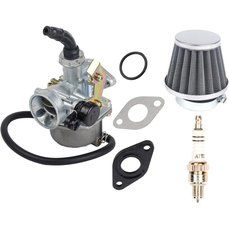 Kompatibel Mit Pz19 Pz 19 Mm Kabel, Choke, Vergaser, Luftfilter, Zündkerze Mit O-ring. Kompatibel Mit 90ccm, 110ccm Und 125ccm Atv, Quad, Dirtbike, Taotao Und Sunl.