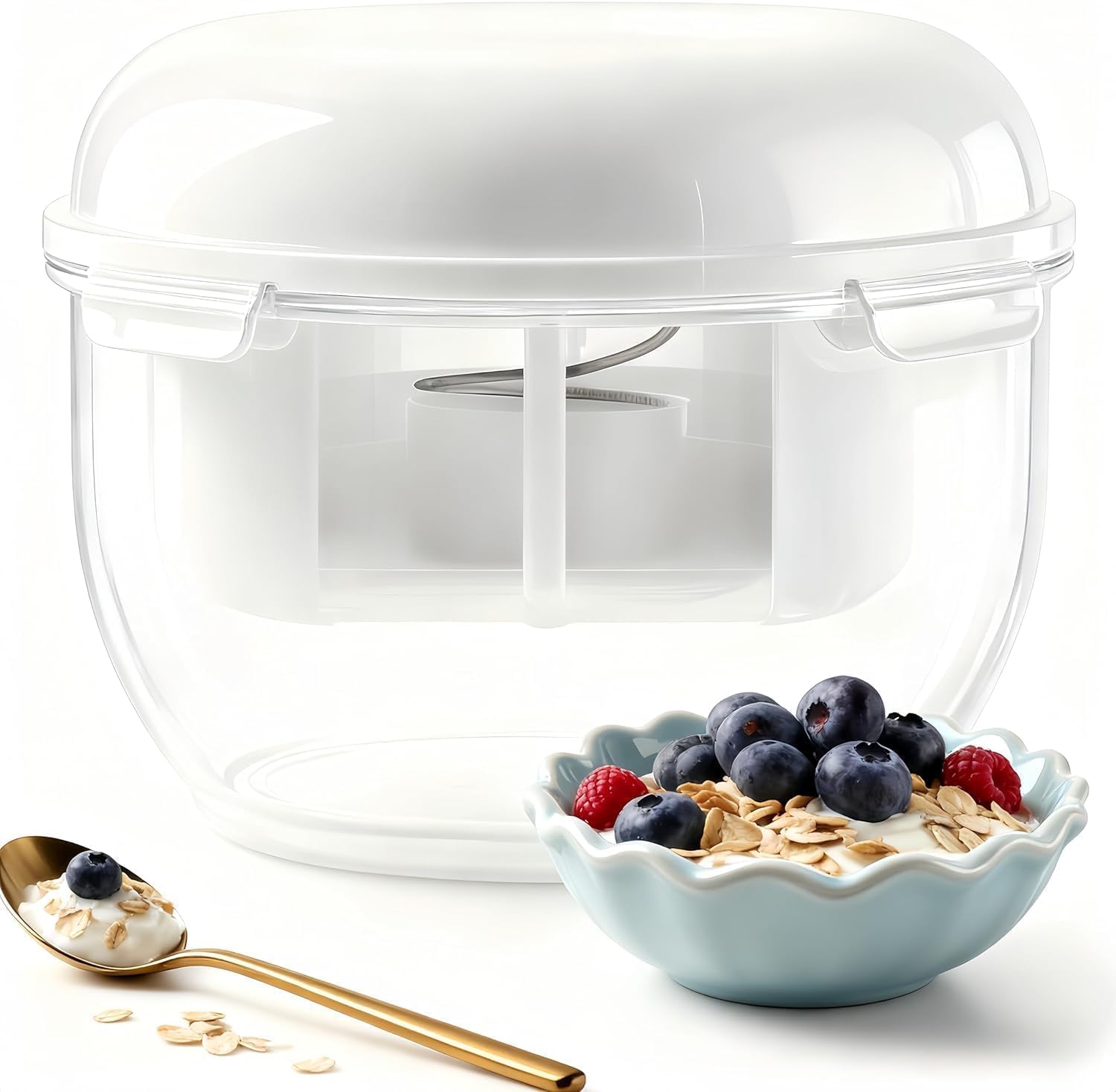 Griechischer Joghurt-sieb, Joghurtbereiter-sieb, 3000-ml-molkeabscheider Mit Feinem Edelstahlsieb, Sojamilch-sieb, Nussmilchbereiter