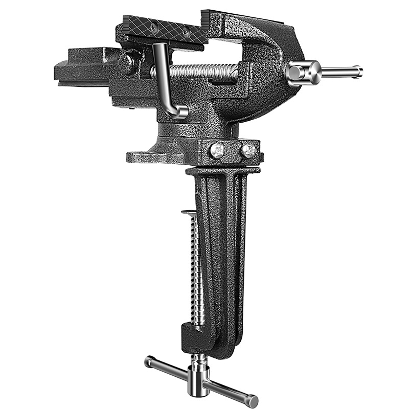 Backenbreite 85 Mm Schraubstöcke, Teeno Schraubstock Mit 360-grad-drehbasis, Gussstahlmaterial, Spannkraft 800 Kg (backenbreite: 85 Mm)