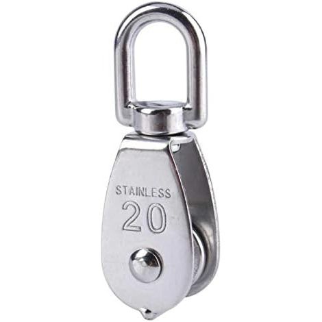 M20 Edelstahl-einzelrolle, Drehbare Rolle, 75 Kg Tragfähigkeit Für Hebeseile – Silber
