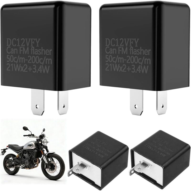 Universelles 12v-led-blinkerrelais Für Motorräder Und Roller – 4er-pack, Integrierter Automatischer Schutz, 2-polig