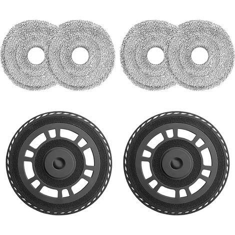 4-teiliges Reinigungstuch-set Mit 2 Ersatzhaltern Für Dreame L10s Ultra Gen2/ L10s Pro Ultra Heat/ L20 Ultra/ X30 Ultra/ X40 Ultra/ X40 Master/ L40 Ultra Roboter, Für Dreame Roboterzubehör