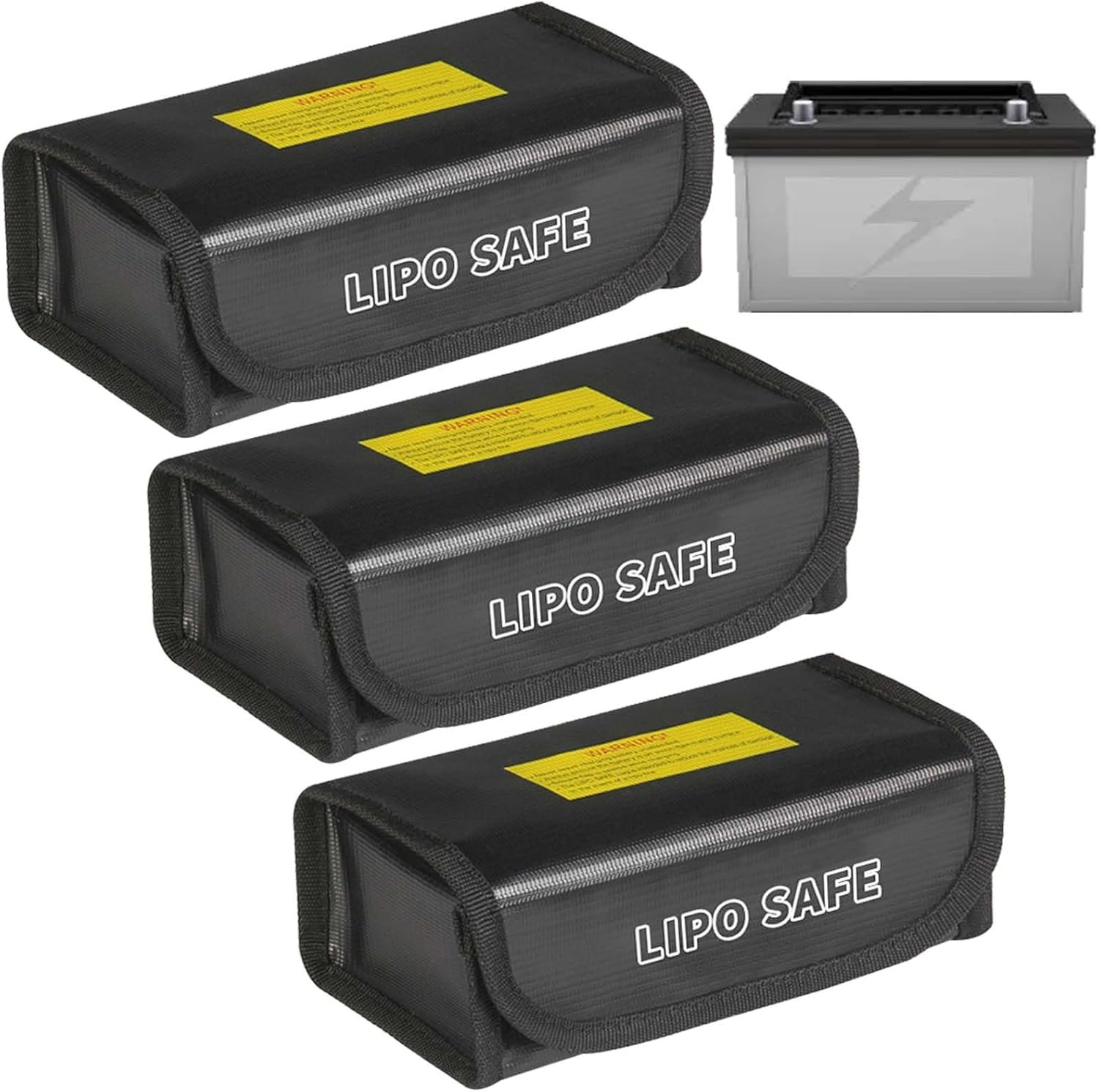 3er-pack Lipo-akku-schutztasche, Flammhemmend, Explosionsgeschützt, Flammhemmender Schutz Zum Laden Und Transportieren