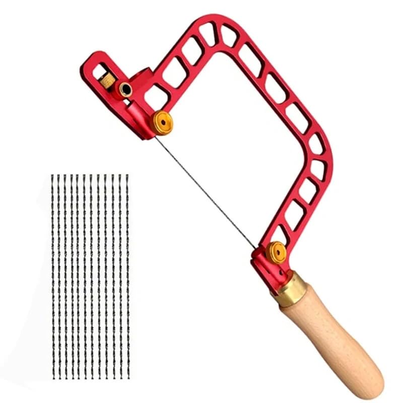 Dekupiersäge Für Holzbearbeitung, Rahmen Aus Aluminiumlegierung, 337 Mm Holzgriff Mit Diamanttrennscheibe, Vielseitig Einsetzbar Zum Schneiden Von Keramik, Glas, Holz Und Metall