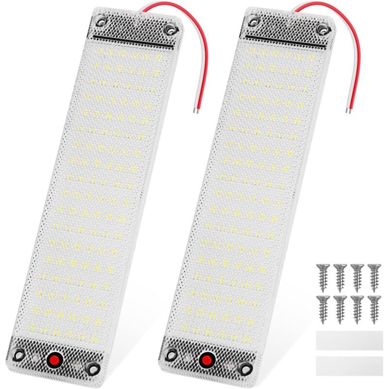 108 Led-innenbeleuchtung 12v - 85v 12w Glühbirne Mit Ein-/ausschalter Für Auto, Lkw, Wohnmobil, Wohnwagen, 2er-pack