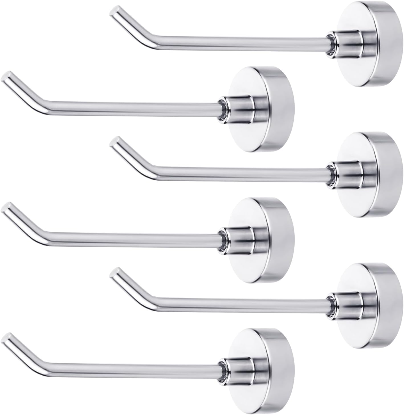 6 Magnethaken 0,75 Kg 6,5 Cm Magnethaken Für Den Magnetaufhänger Für Kreuzfahrtkabinen, Grill, Lagerung, Küche, Garage, Aufbewahrung (silber)