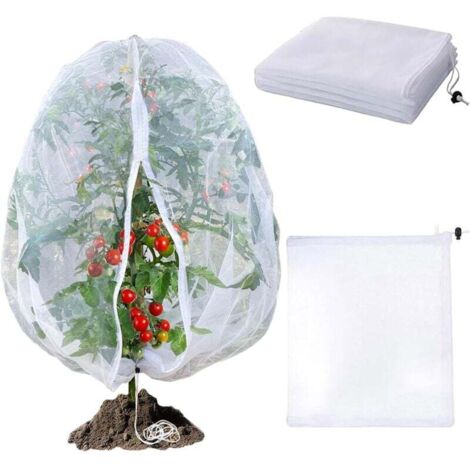 2er-pack Insektenschutznetze Für Obstbäume, Insektenschutznetze Für Pflanzen Mit Reißverschluss, 240 X 240 Cm