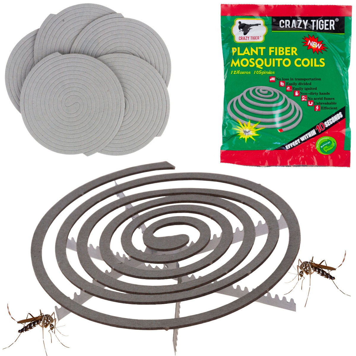 Zw83 Insektizidspirale, Mückenschutzmittel, 10er-set, Für Grillen, Picknick, Camping, Wehrt Mücken Und Gnitzen Ab