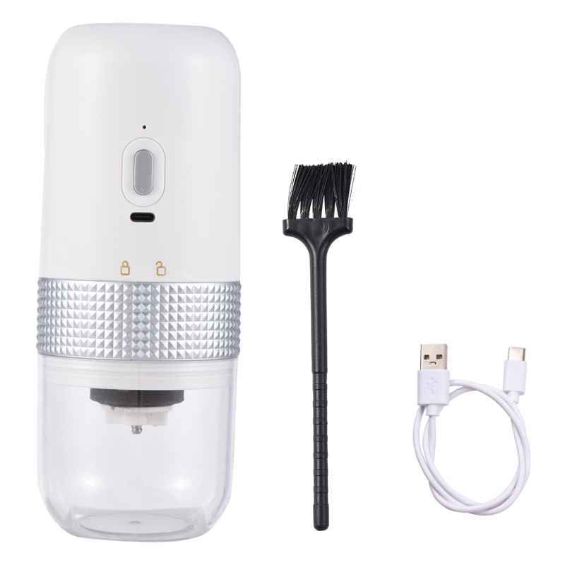 Tragbare Elektrische Kaffeemühle Mit Mahlwerk, 13 W, 200 Ml, Usb-aufladbar, Kabellos, Mit Reinigungsbürste, Ideal Für Reisen, Camping, Büro Und Zuhause.