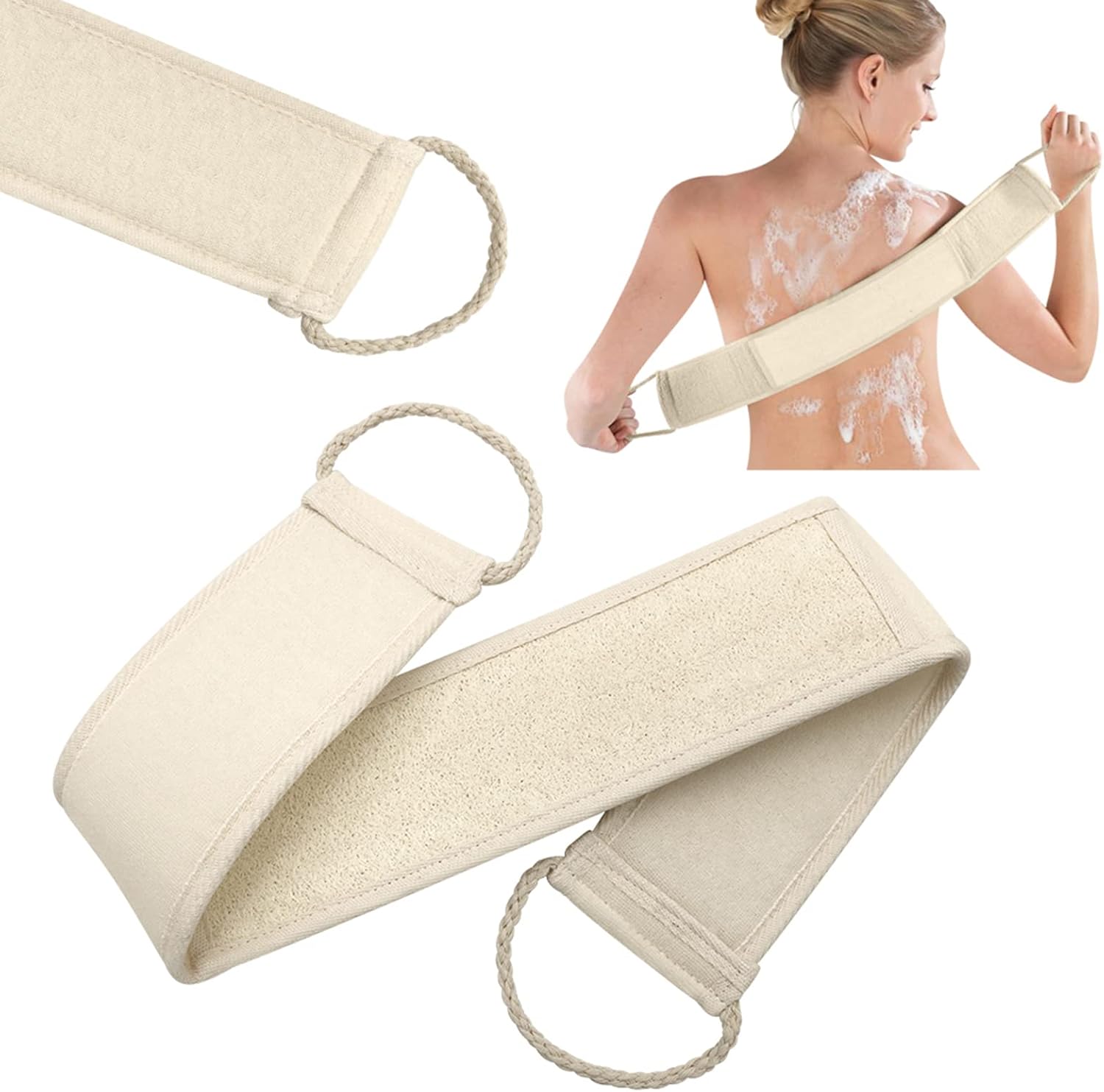 Luffa-badegurt, Rückenpeeling-schwamm, Bio-peeling-massage-rückenpeeling-spa-duschwerkzeug Für Männer