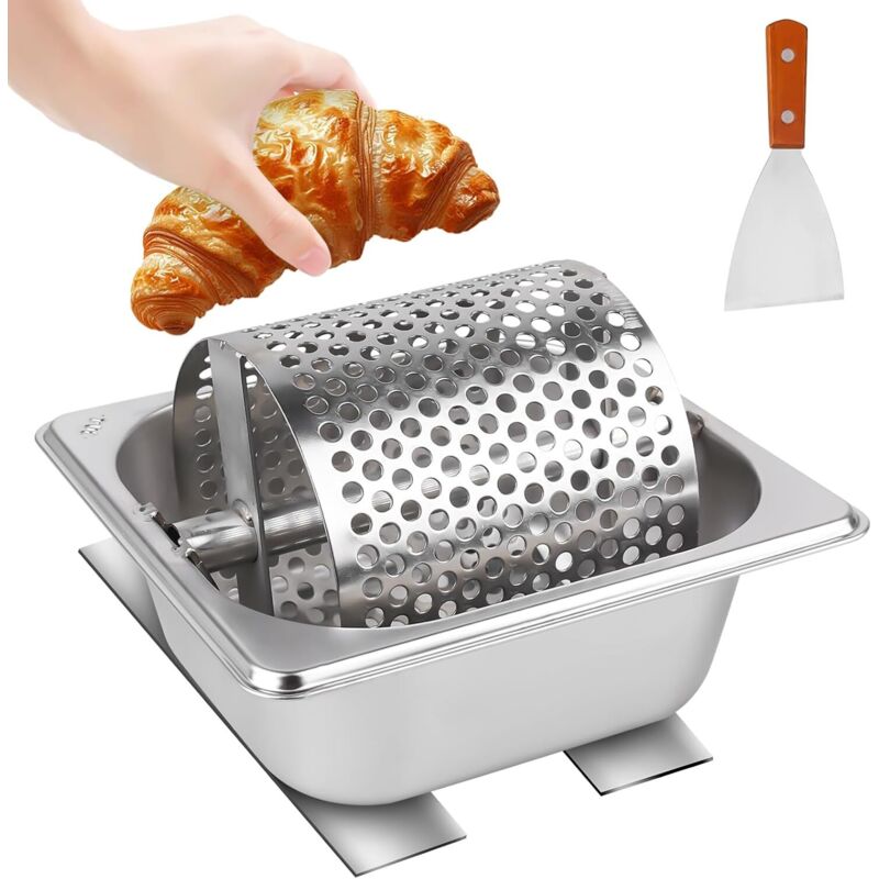 Butterrad Aus Edelstahl – Drehbarer Spender Für Brot Und Toast, 1000 Ml Fassungsvermögen, Langlebig Und Ergonomisches Design