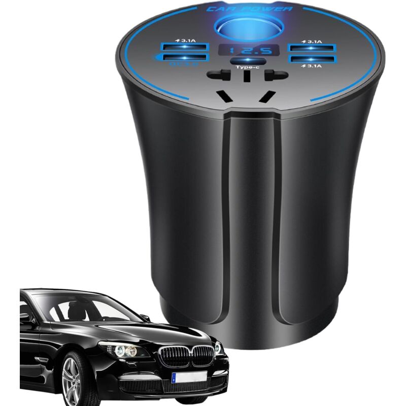12v/24v Auf 220v Kfz-spannungswandler Mit Usb-anschluss, Integriertem Sicherheitsschutz, Für Laptop, Reisen Und Camping.