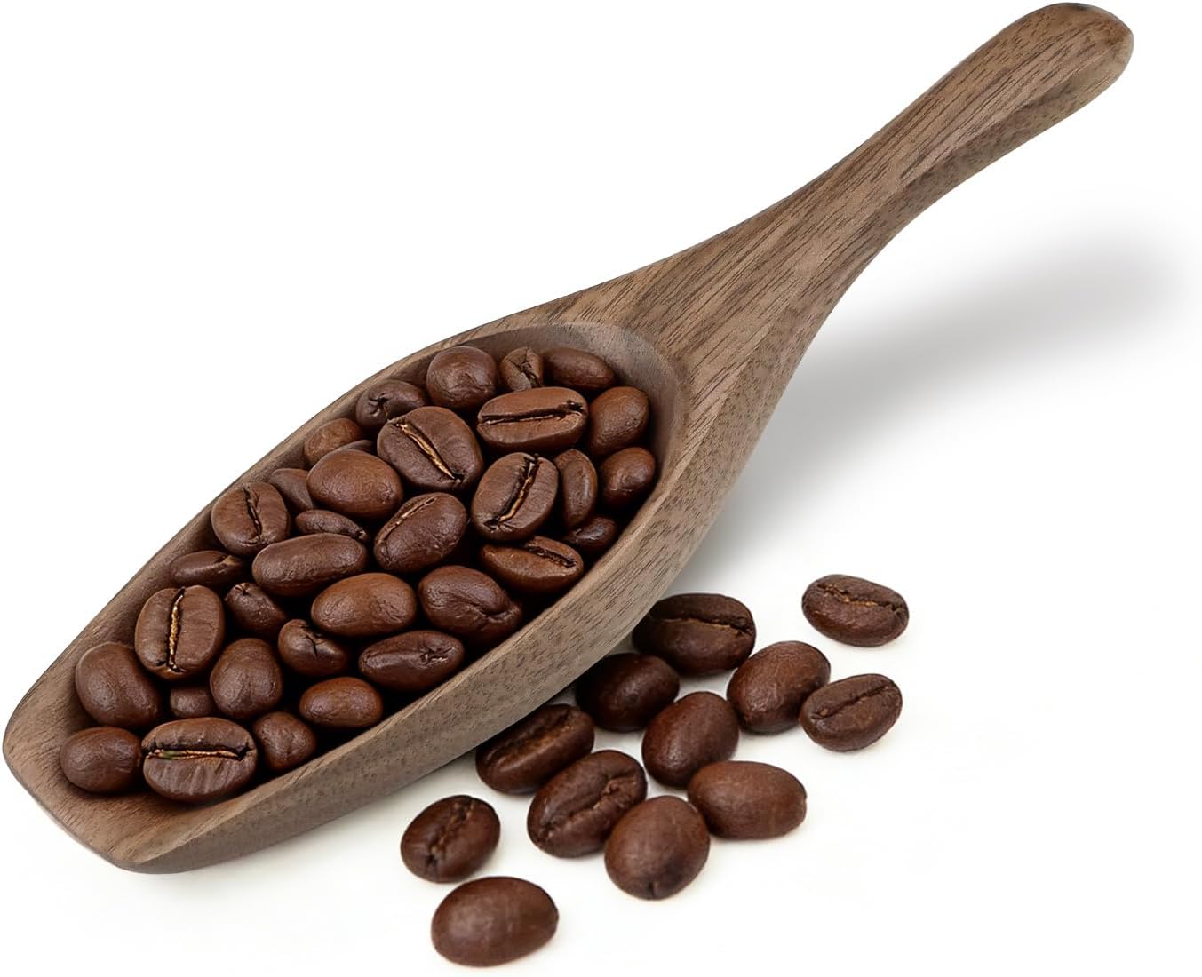 Kaffeelöffel Aus Schwarzem Walnussholz Für Töpfe, 14 Cm Kaffeebohnen- Und Erdschaufel Aus Holz, Multifunktionales Küchenwerkzeug Aus Holz Für Badesalz, Tee Und Zucker (1 Stück)