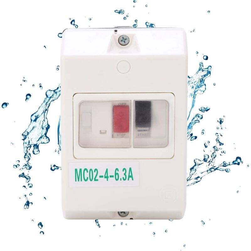 Mc02-6.3a Motorschutzschalter, Ip55 Wasserdicht, Abs-elektroschalter Für 220v/380v-stromkreise