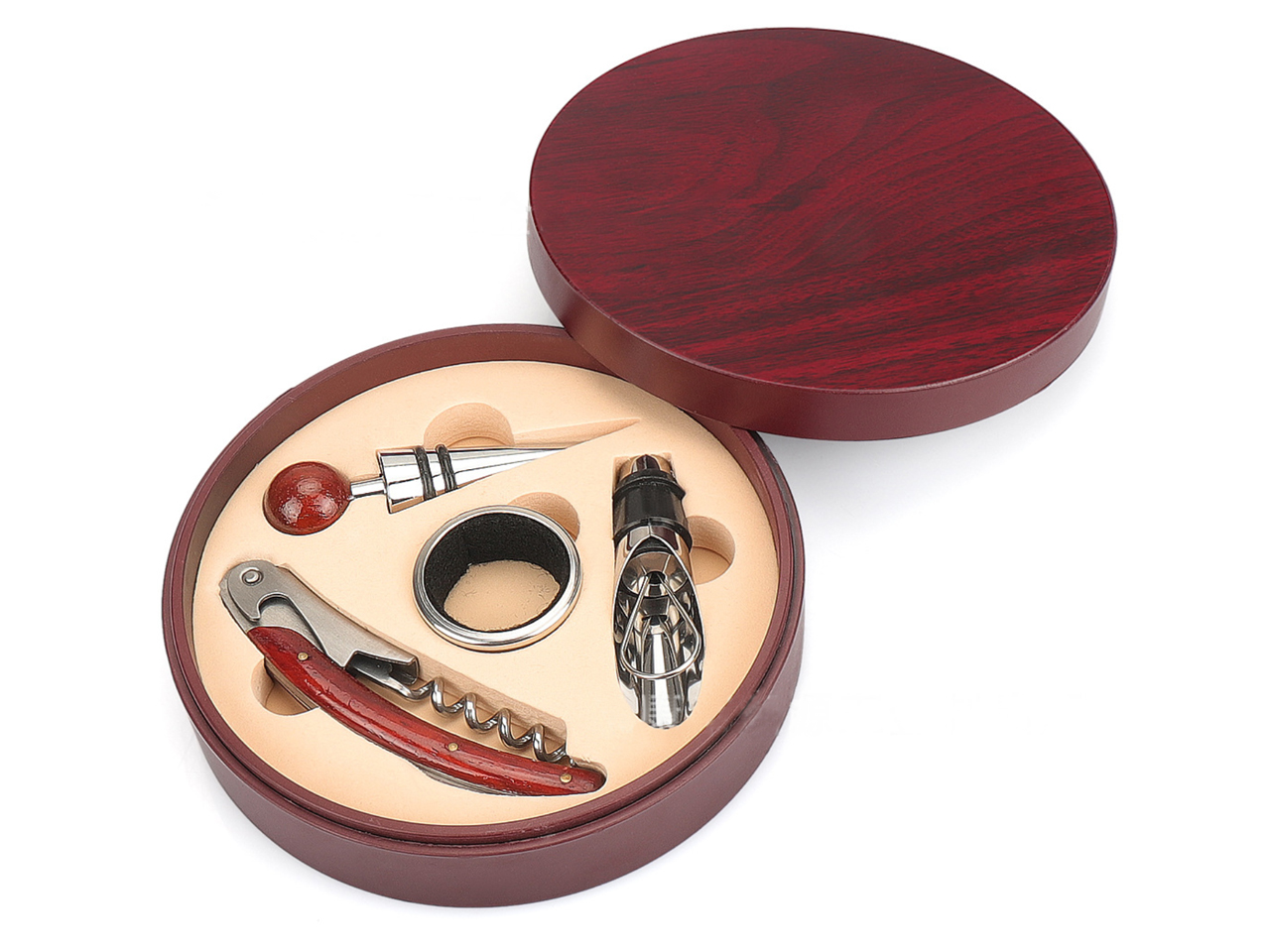 Weinöffner-set In Runder Schachtel (4-teilig)