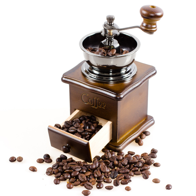 Eine Kaffeemühle, Kaffeebohnenmühle, Handkaffeemühle