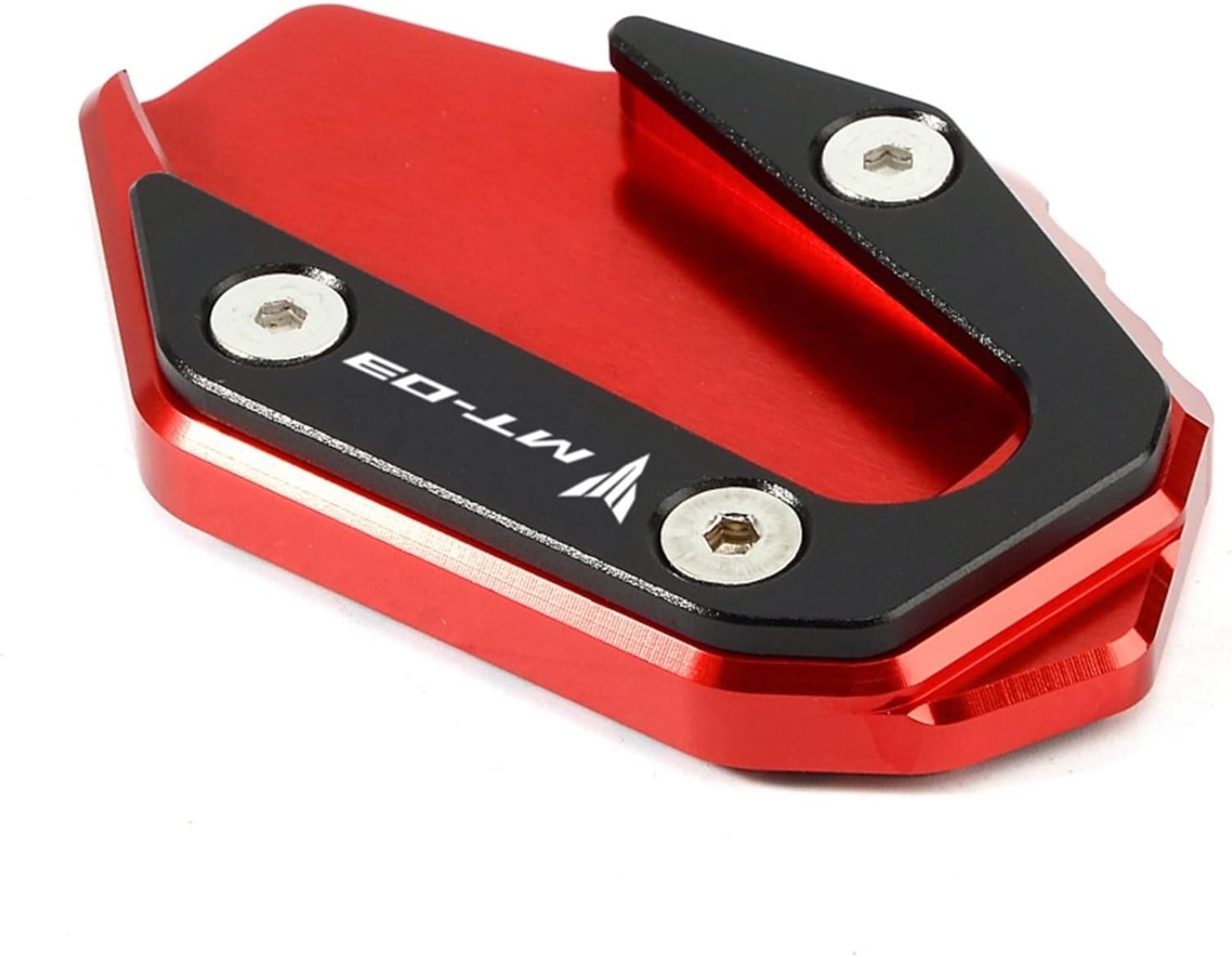 Motorradzubehör Kickstand Pad Seitenständer Vergrößerungsverlängerungsplatte Für Yamaha Mt03 Mt03 2016 2017 2018 2019 2020 (farbe: Rot)